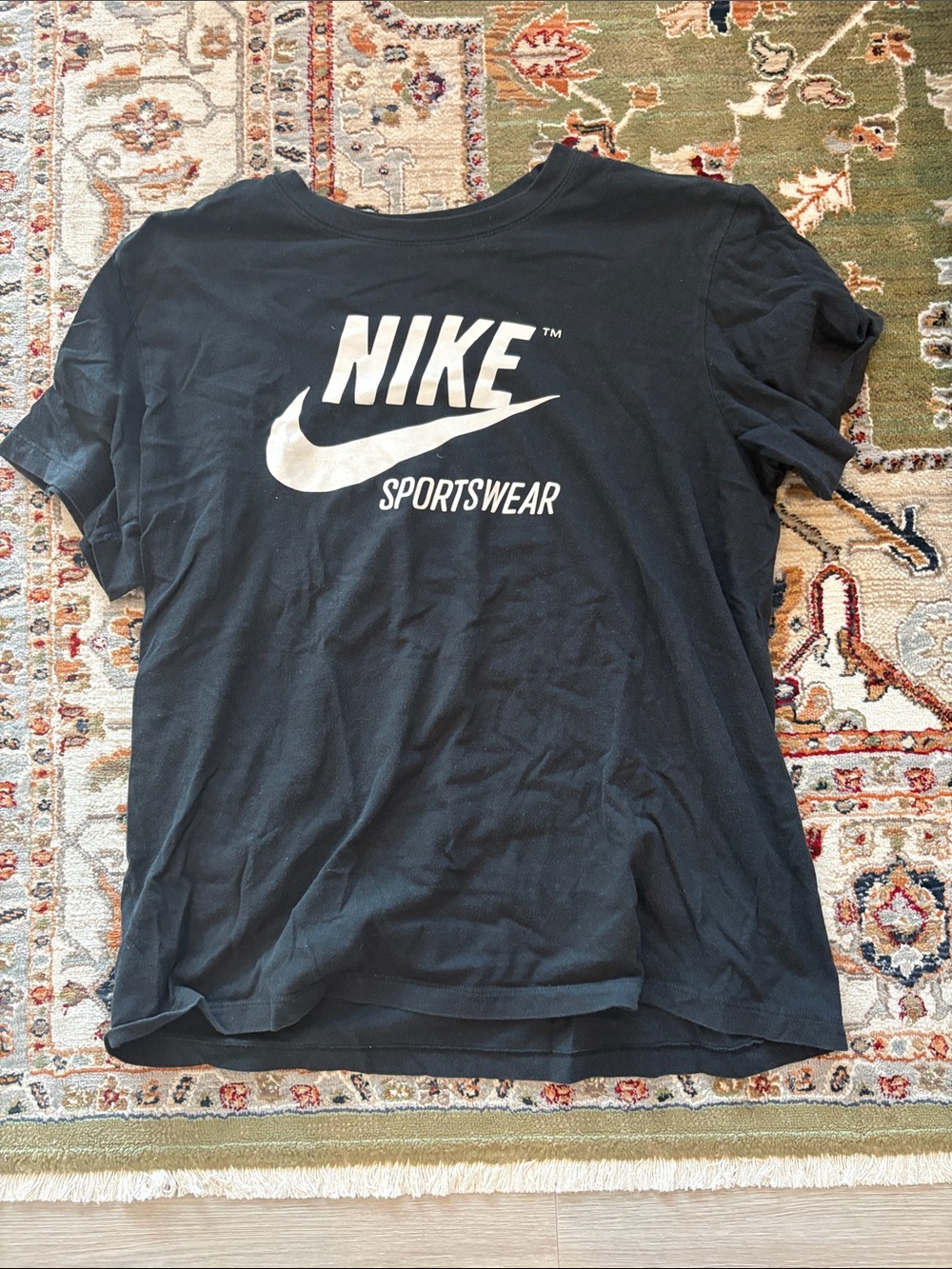 Nike Black Short-Sleeve Sportswear Logo Tee